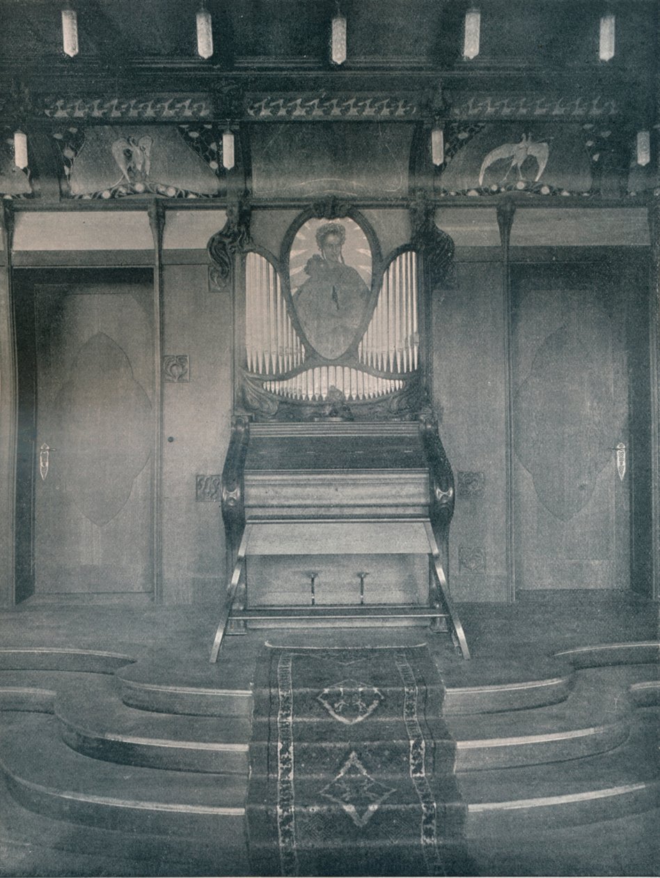 Dekorationer för ett musikrum av Fritz Erler, c1899 av Unbekannt
