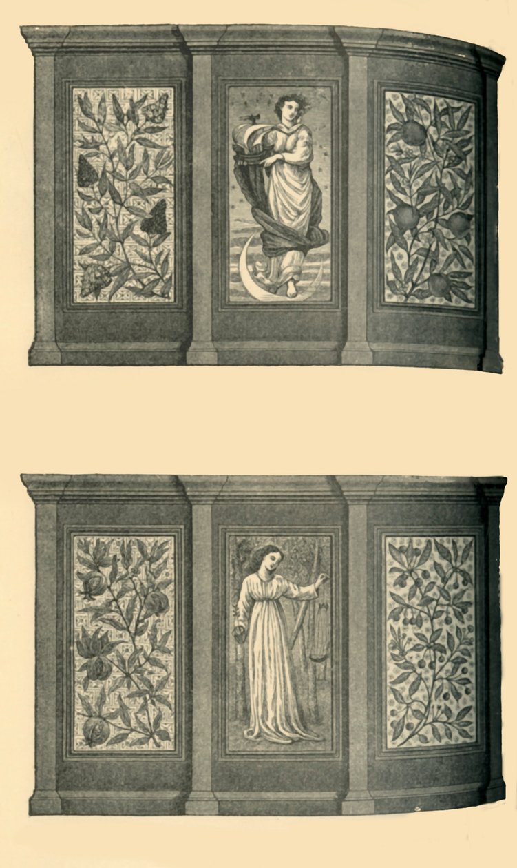 Dekorationer av den västra matsalen, South Kensington Museum, c1865, 1881. av Unbekannt