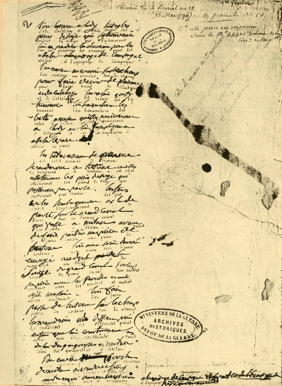 Dekret av Napoleon Bonaparte, 23 maj 1796, 1921. av Unbekannt