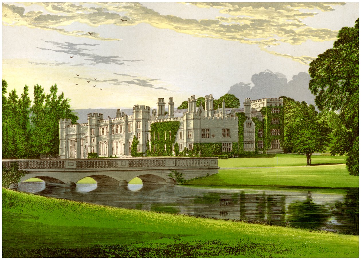 Deene Park, Northamptonshire, hem för grevinnan av Cardigan, c1880 av Unbekannt