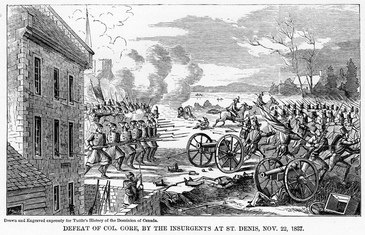 Överste Gores nederlag av rebellerna vid St Denis, 22 november 1837, 1877 av Unbekannt