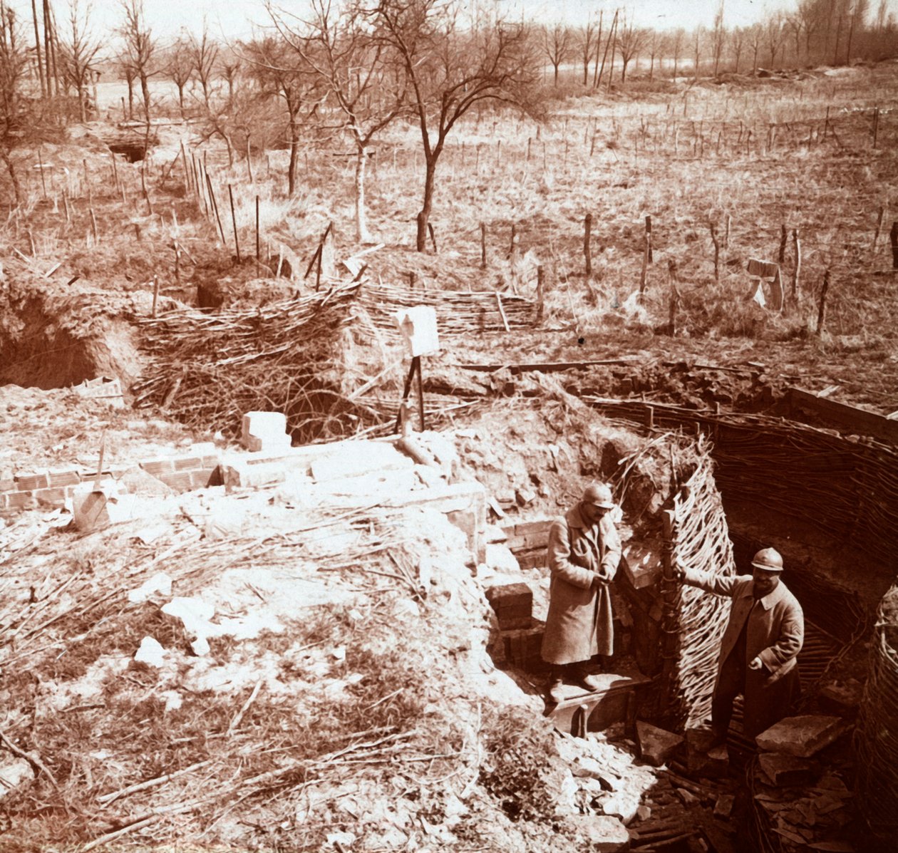 Försvar, Craonne, norra Frankrike, c1914-c1918 av Unbekannt