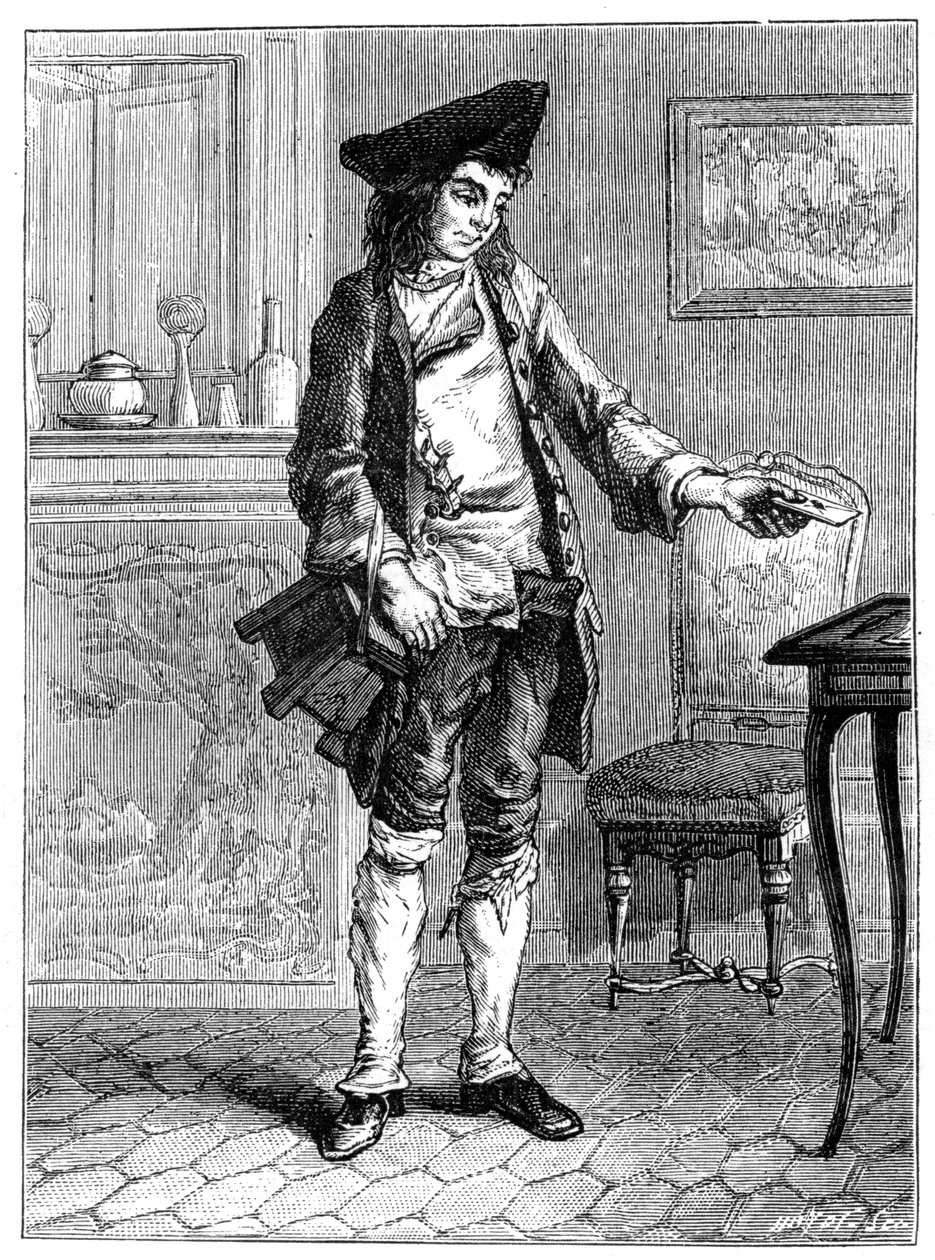 Levererar ett brev, 1800-talet av Unbekannt