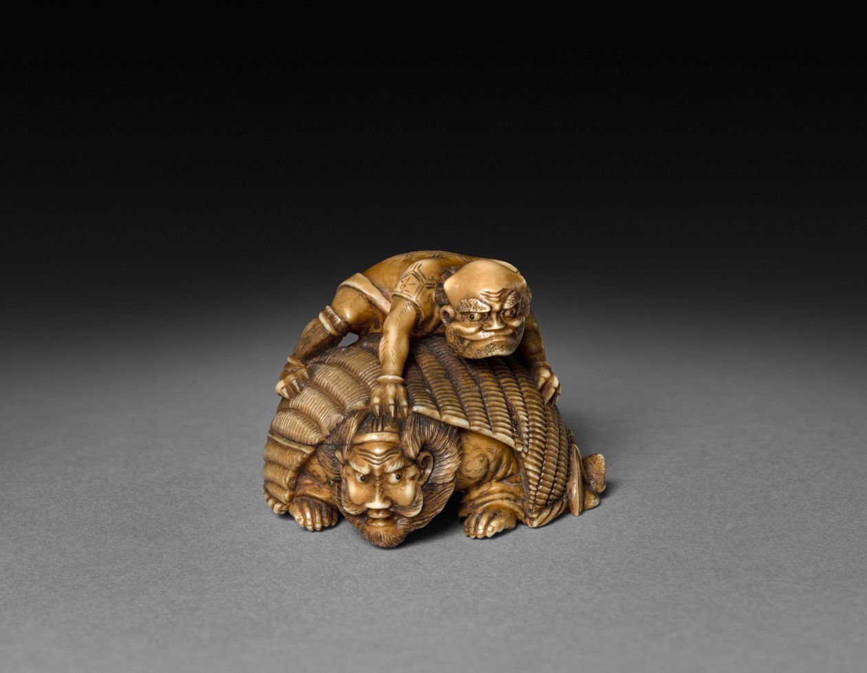 Demon som täcker Shoki, 1800-talet. av Unbekannt