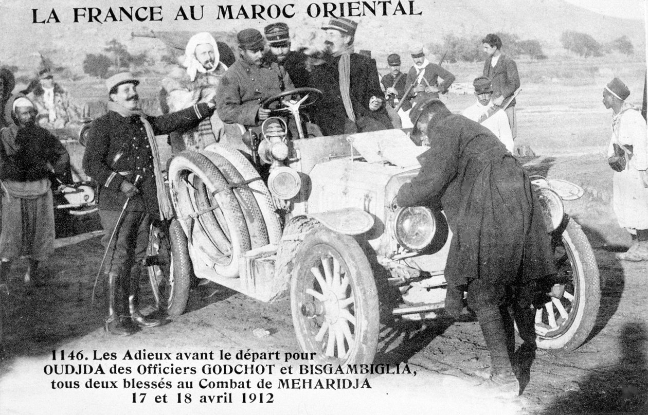 Avresa till Oudjda-officerare sårade ..., 1900-talet av Unbekannt