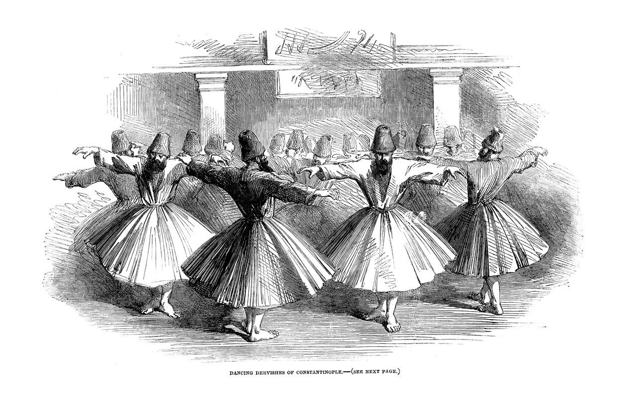Dervischer, Konstantinopel, Turkiet, 1853 av Unbekannt