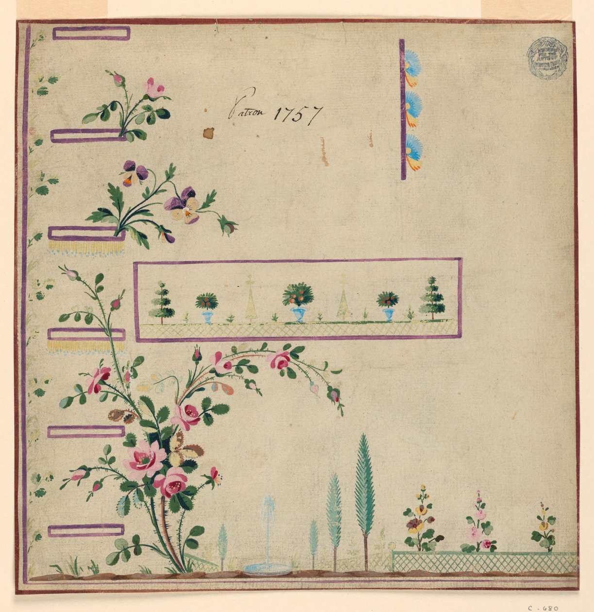 Design för Gile, mönster 1757 av Fabrique de St. Ruf av Unbekannt