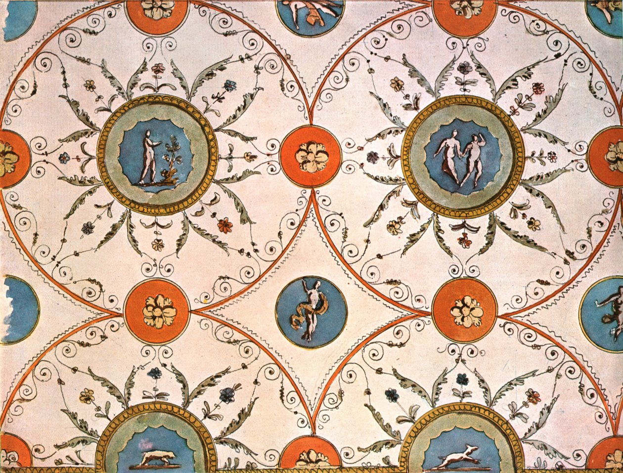 Design för en takmålning, Italien, 1928. av Unbekannt