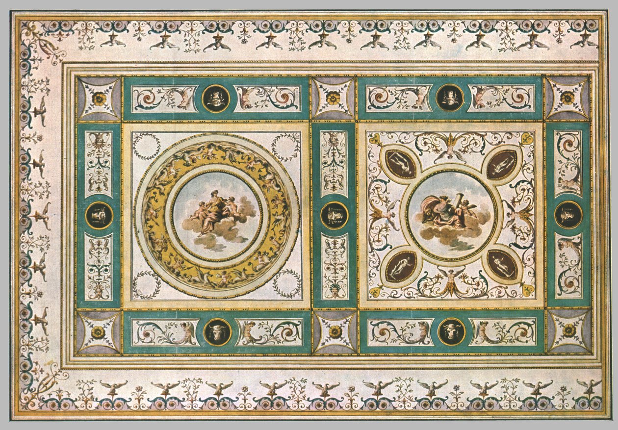 Design för ett tak i ett vardagsrum, Italien, 1928. av Unbekannt