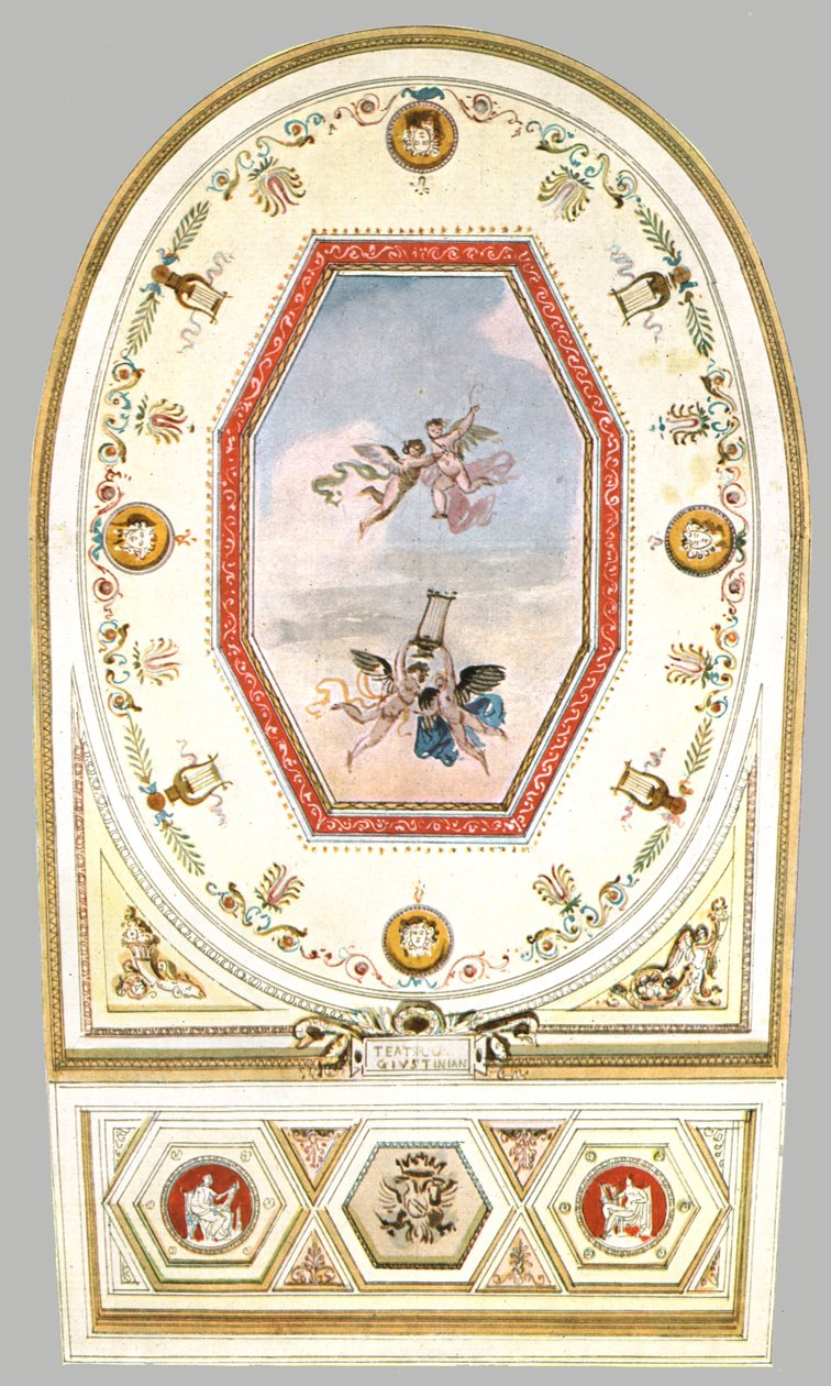 Design för ett tak i en teater, Italien, 1928. av Unbekannt