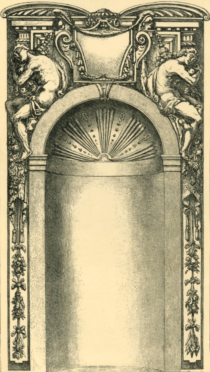 Design för dekoration av en nisch, sent 1500-tal, 1881. av Unbekannt