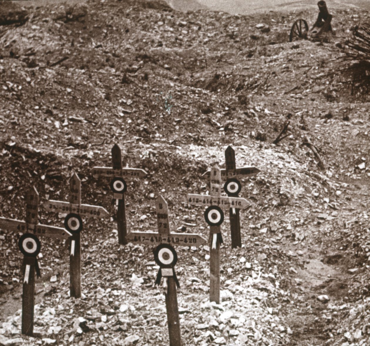 Förstört batteri, Fort Vaux, norra Frankrike, c1914-c1918 av Unbekannt