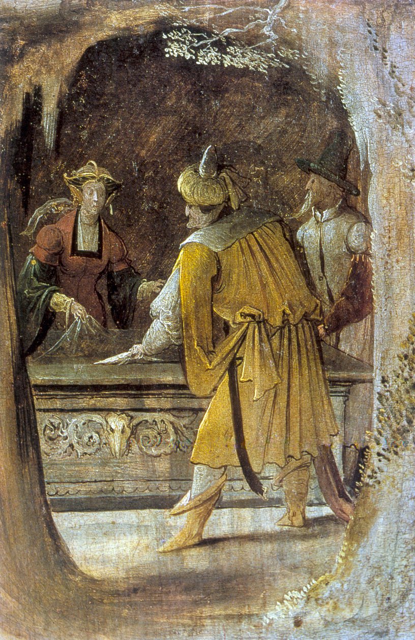 Detalj från altartavlan av St Anthony, 1500-talet av Unbekannt