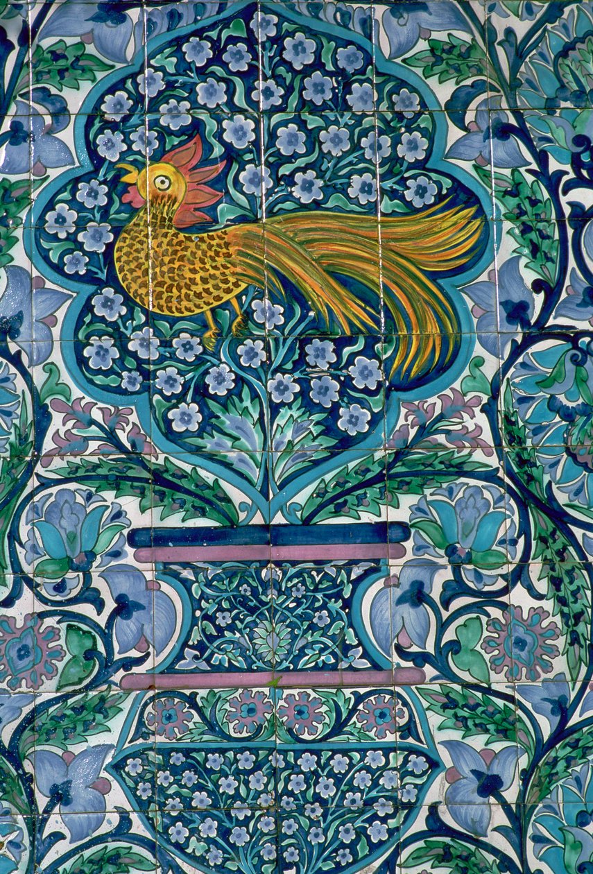 Detalj av en kakeldesign i Nabeul, Tunisien av Unbekannt