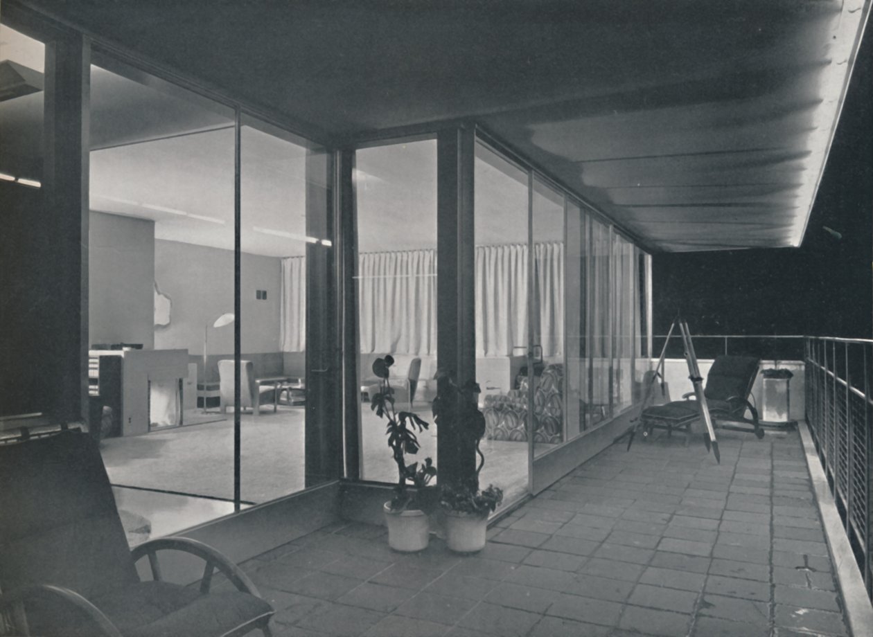 Detaljer om Richard J. Neutras flervåningshus, 1942 av Unbekannt