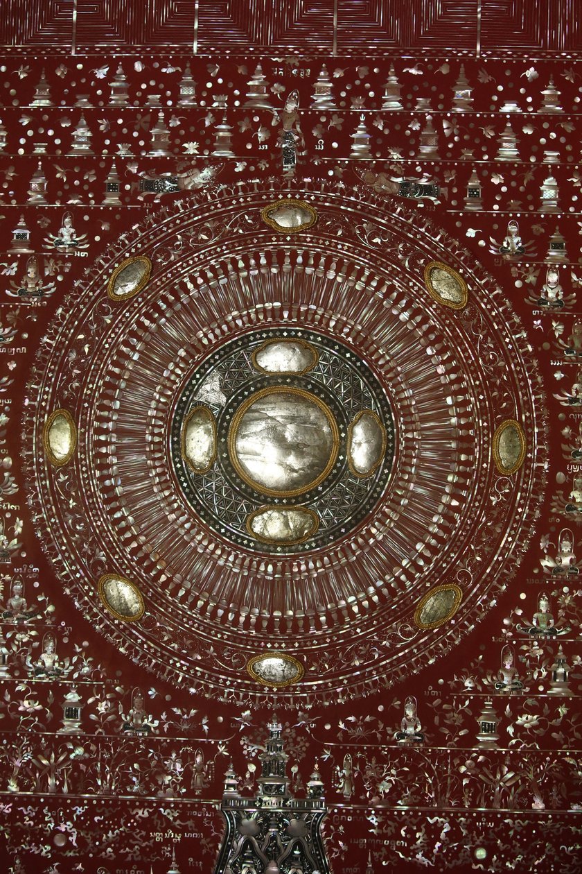 Dharma-hjul i Wat Chedi Flow, klart. Thailand av Unbekannt
