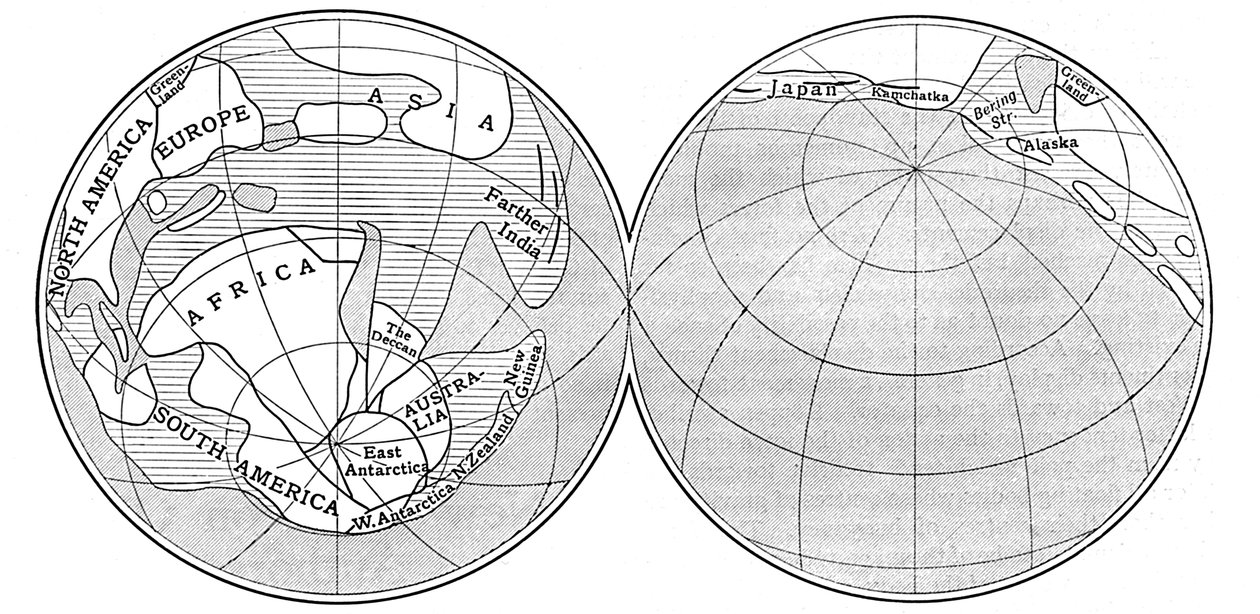 Diagram över jorden under karbonperioden, 1922 av Unbekannt