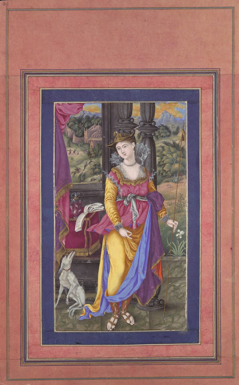 Diana, Jaktens gudinna, Folio från Davis Album, tidigt 1600-tal. av Unbekannt