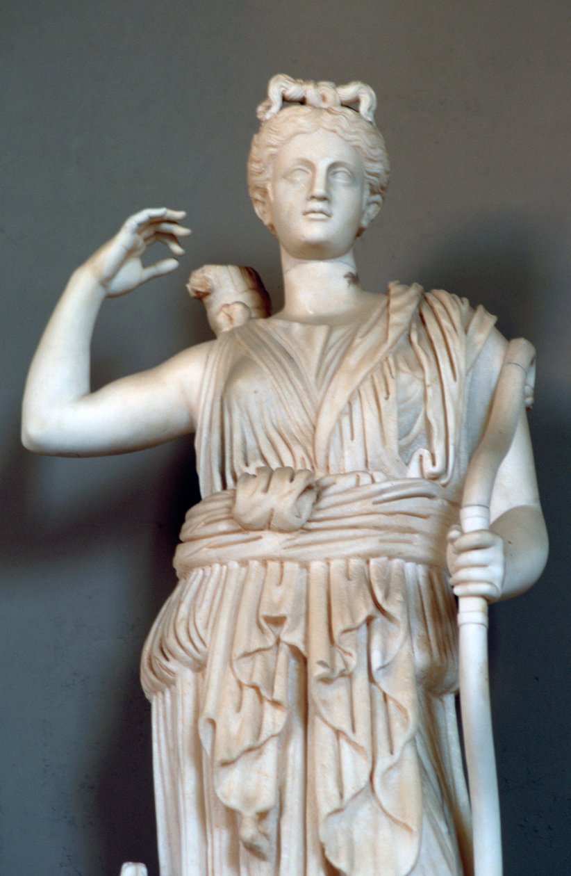 Diana, detalj, jaktens gudinna, Vatikanmuseet av Unbekannt
