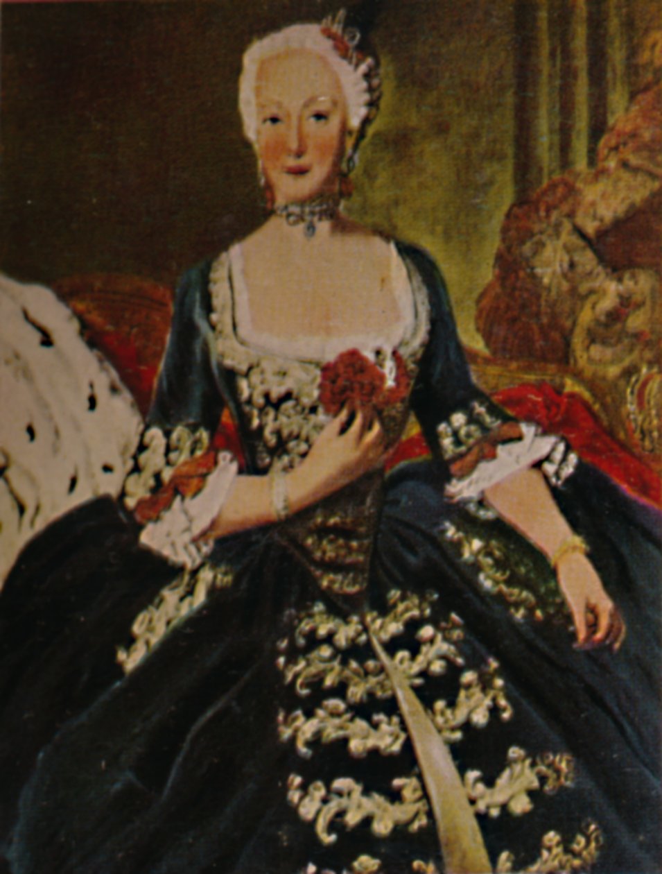 Fredrik den stores hustru 1715-1797. - Målning av Pesne, 1934. av Unbekannt