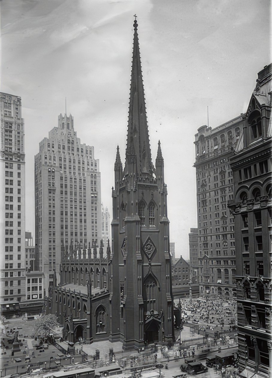 Die Trinity Church i New York. Hm 1935 av Unbekannt