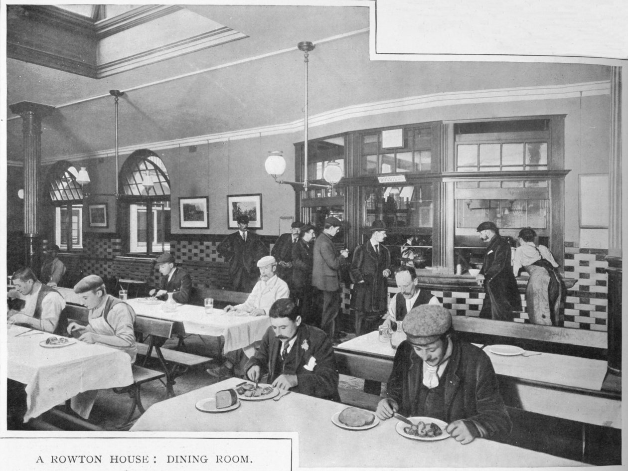 Matsal i ett Rowton House, Hammersmith, London, c1902 1903 av Unbekannt