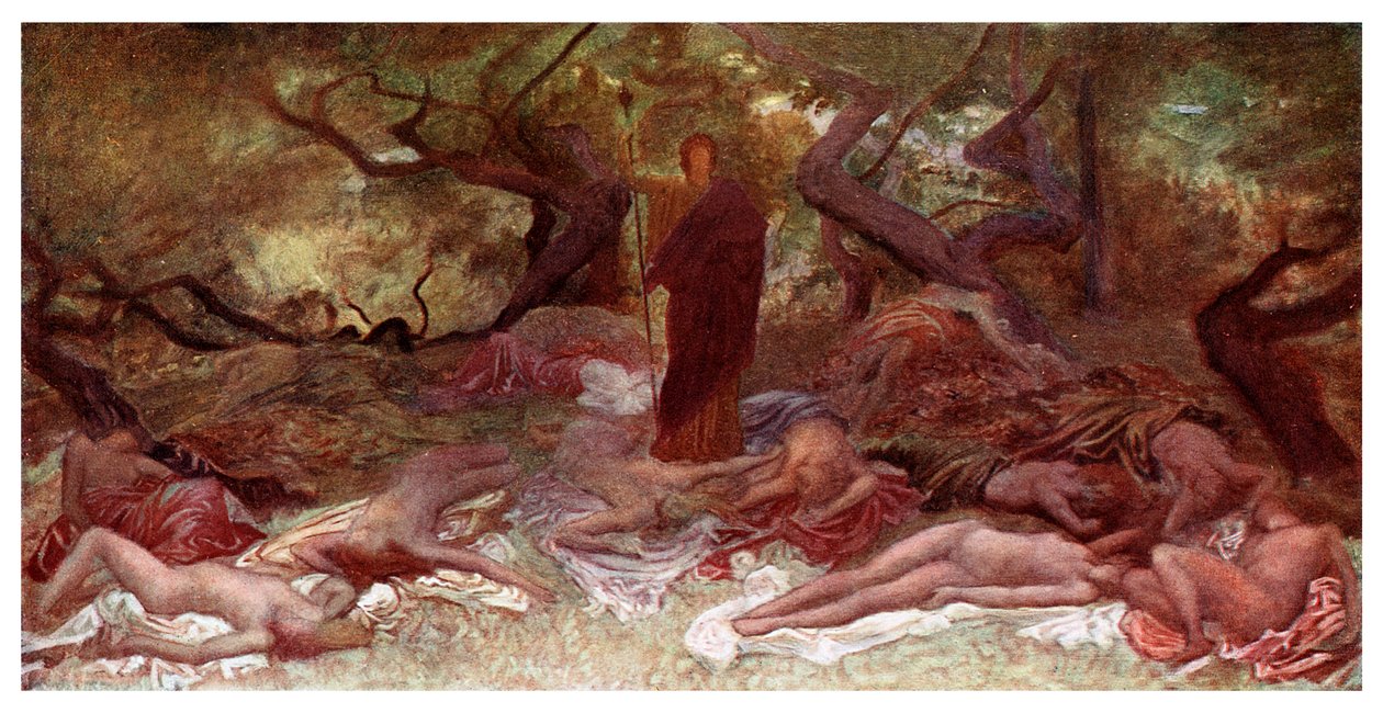 Dionysos och maenaderna, 1901 av Unbekannt