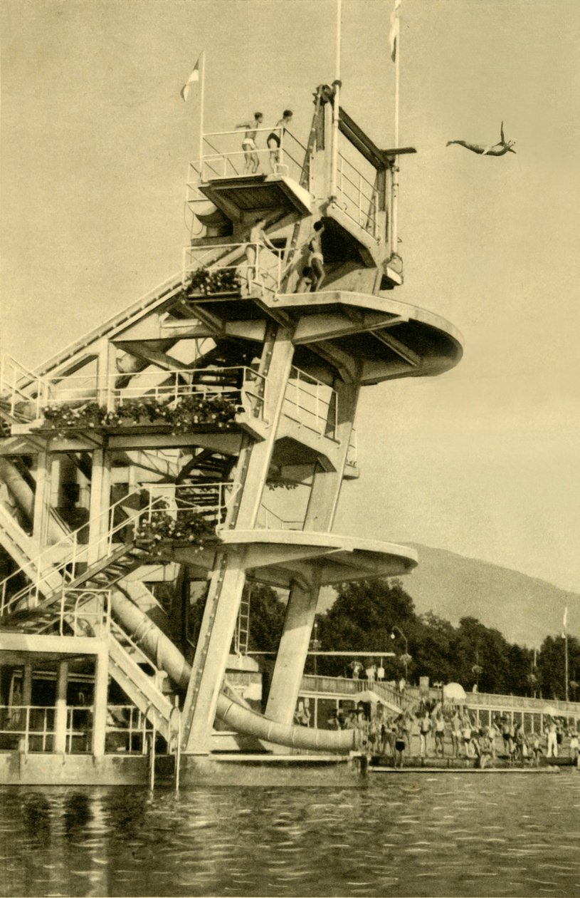 Dykplattform, Millstatt, Kärnten, Österrike, c1935. av Unbekannt