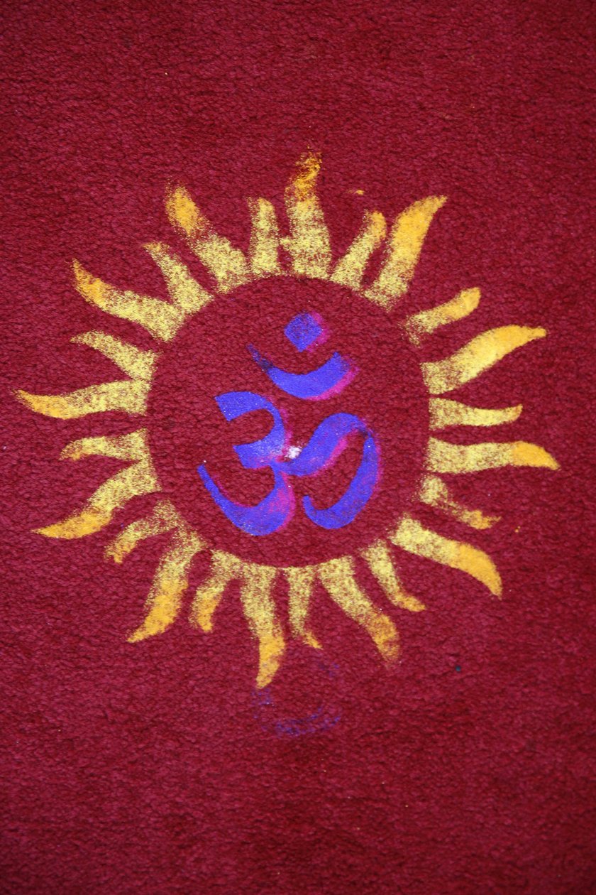 Diwali rangoli i Shirdi Sai Baba-templet, Leicester. Storbritannien av Unbekannt