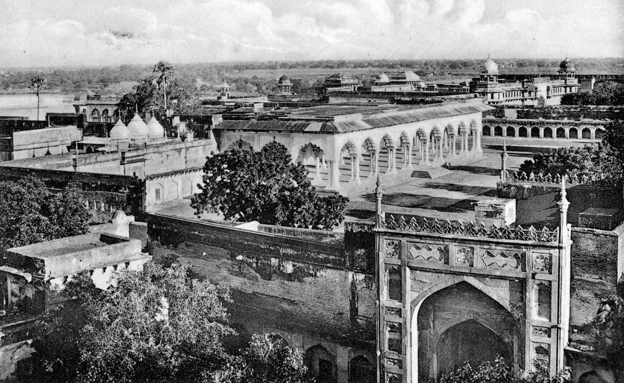 Diwan-i-am inne i Agra Fort, 1900-talet av Unbekannt