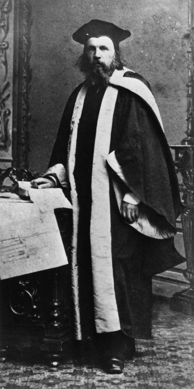 Dmitri Ivanovich Mendeleev, rysk kemist, från 1860-talet av Unbekannt