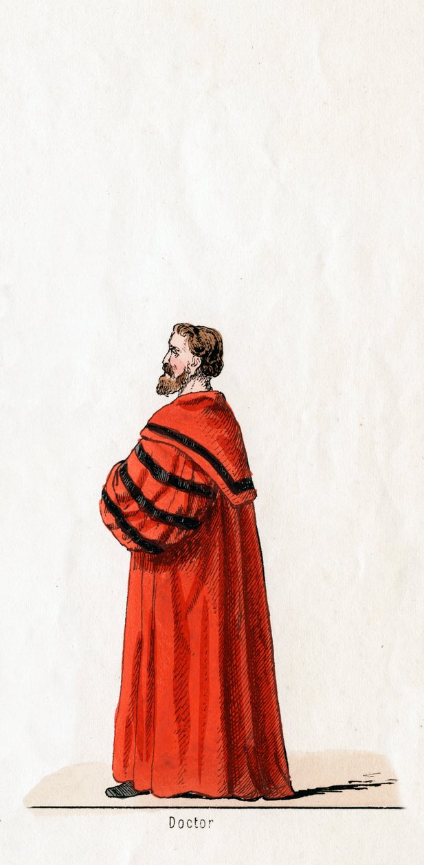 Doctor Butts, kostymdesign för Shakespeares pjäs, Henry VIII, 1800-talet av Unbekannt
