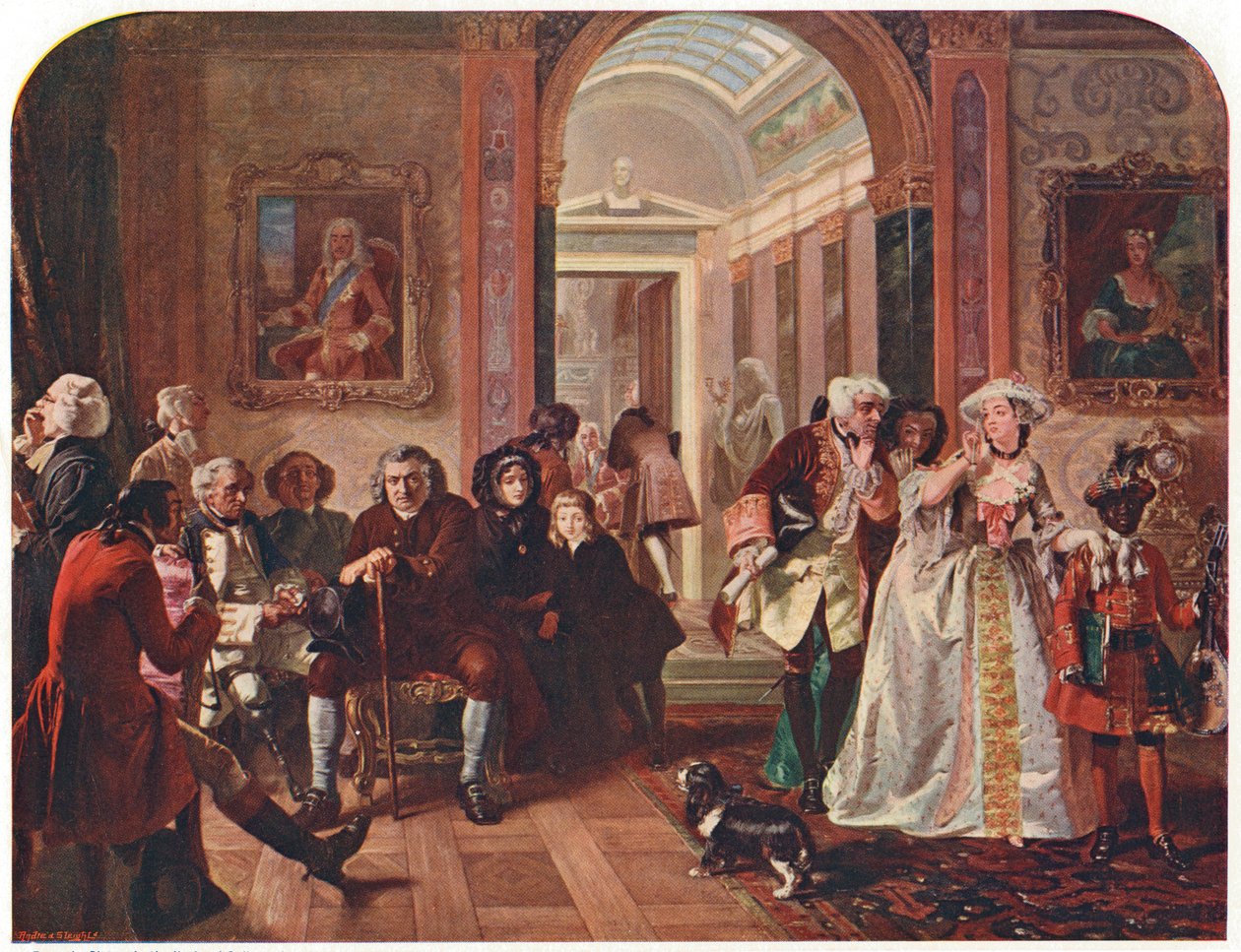 Doktor Johnson i förrummet hos Lord Chesterfield, väntar på publik, 1748 av Unbekannt