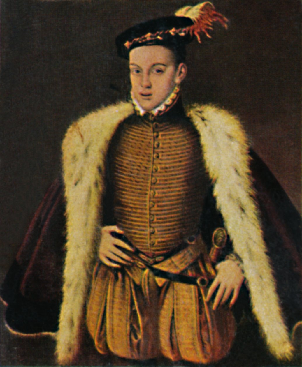 Don Carlos 1545-1568. - Målning av Sanchez Coello, 1934. av Unbekannt