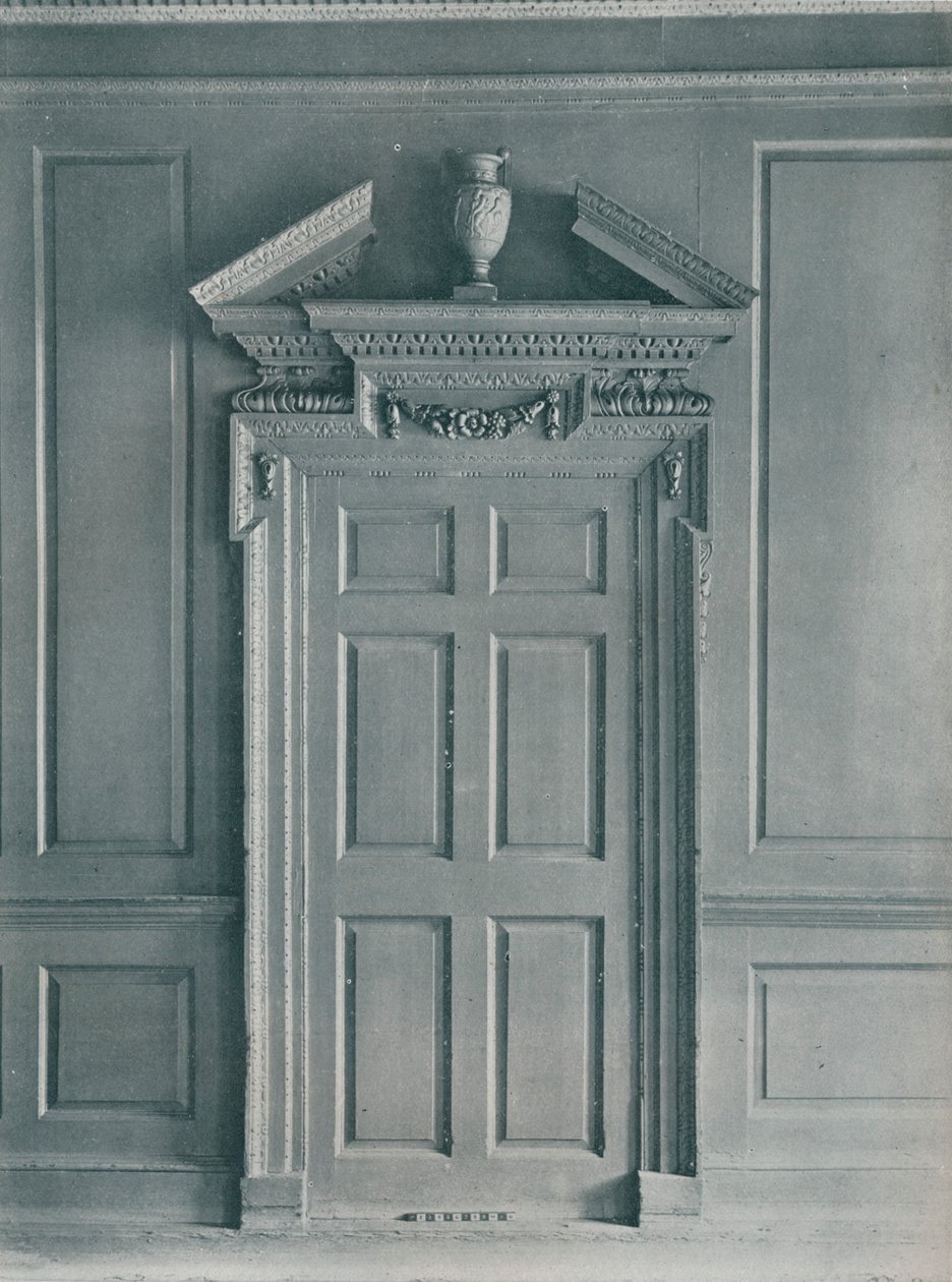 Dörr till panelrum, tidig georgiansk, 26, Hatton Garden, c1909 av Unbekannt