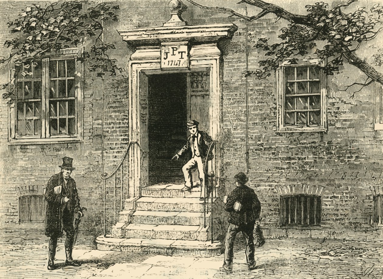 Dörröppning i Staples Inn, c1872. av Unbekannt