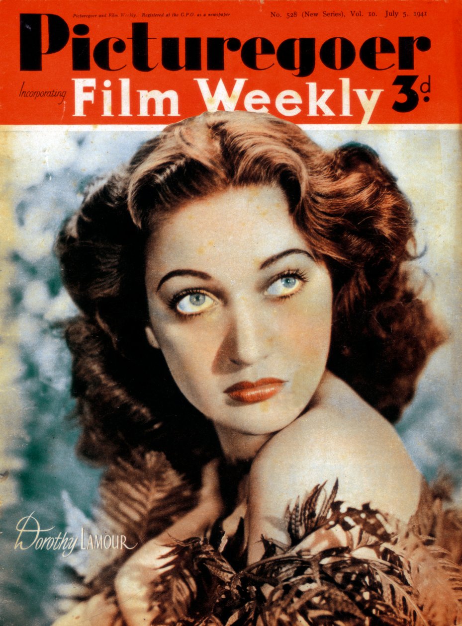 Dorothy Lamour 1914-1996, amerikansk skådespelerska, 1941 av Unbekannt