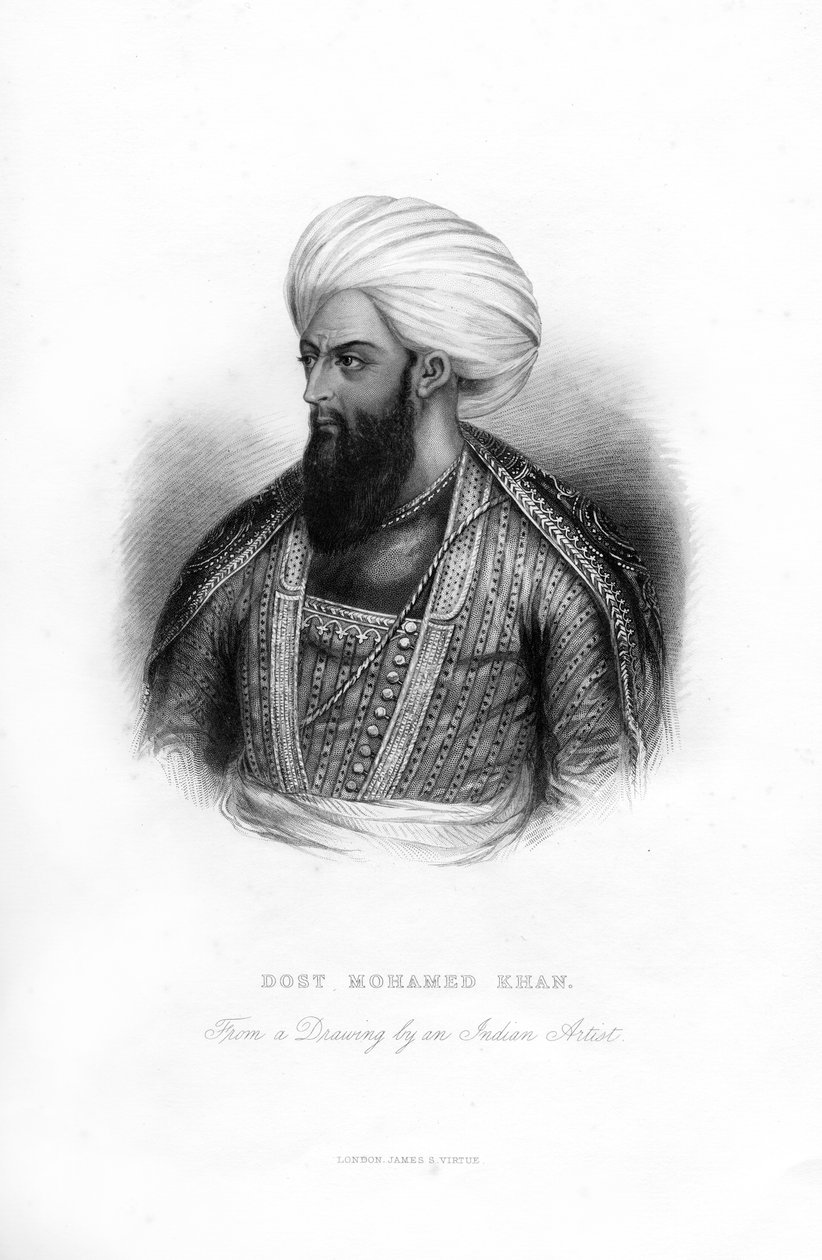 Dost Muhammad Khan, härskare över Afghanistan, 1800-talet av Unbekannt