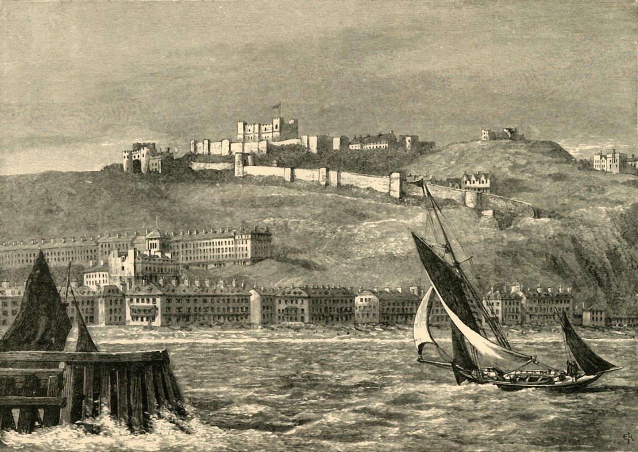 Dover, från havet, 1898. av Unbekannt