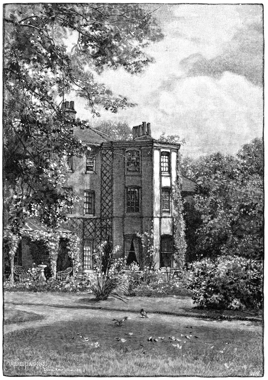 Down House, nära Beckenham, Kent, från trädgården, 1883 av Unbekannt
