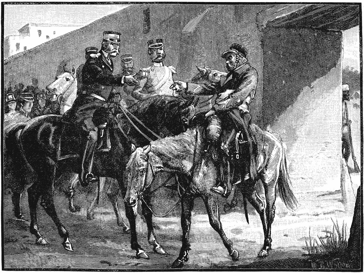 Dr Brydon anländer till Jelalabad med nyheter om brittiska dödsfall, första anglo-afghanska kriget, 1842, c1885 av Unbekannt