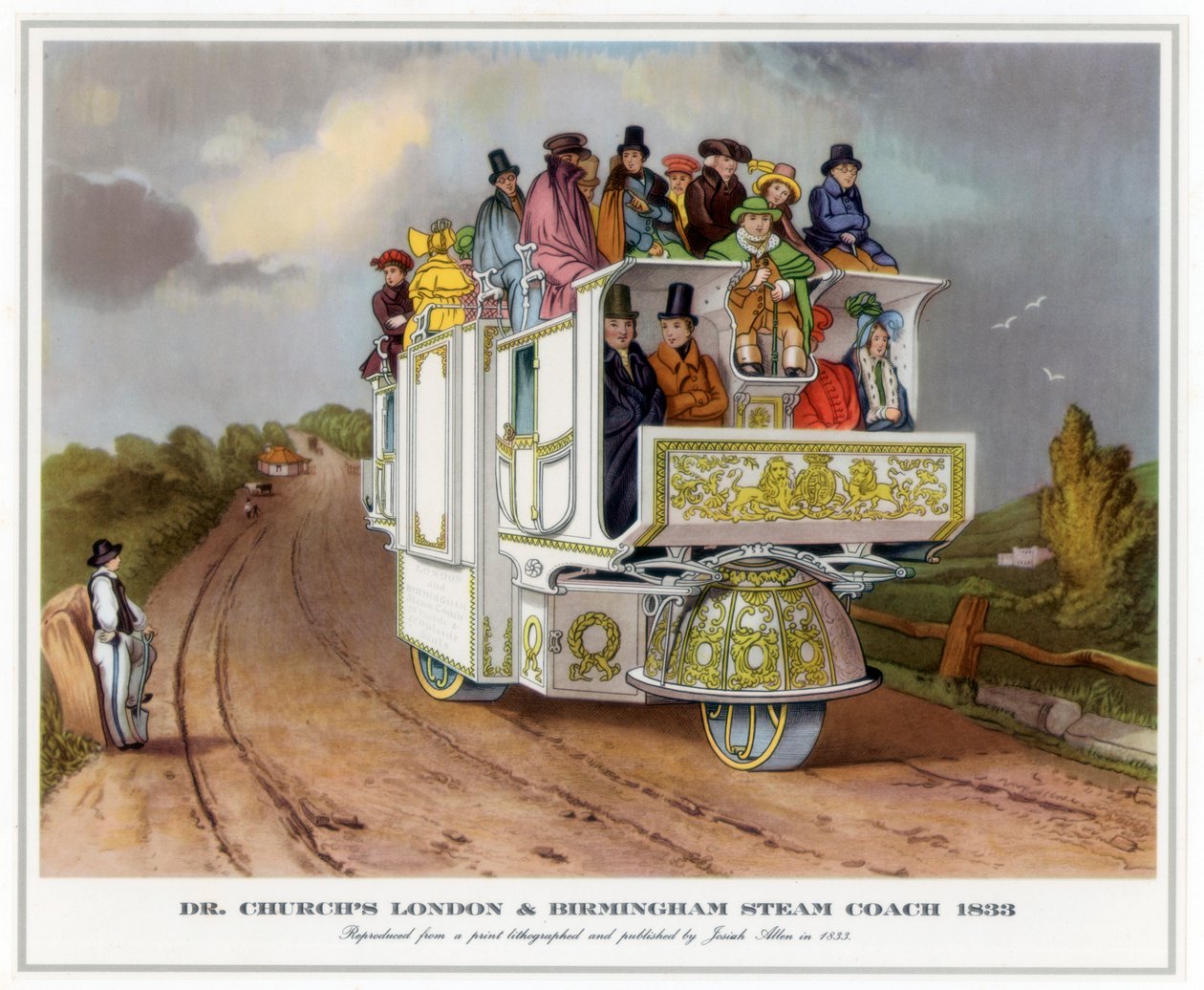 Dr Churchs London och Birmingham Steam Coach, 1833 av Unbekannt