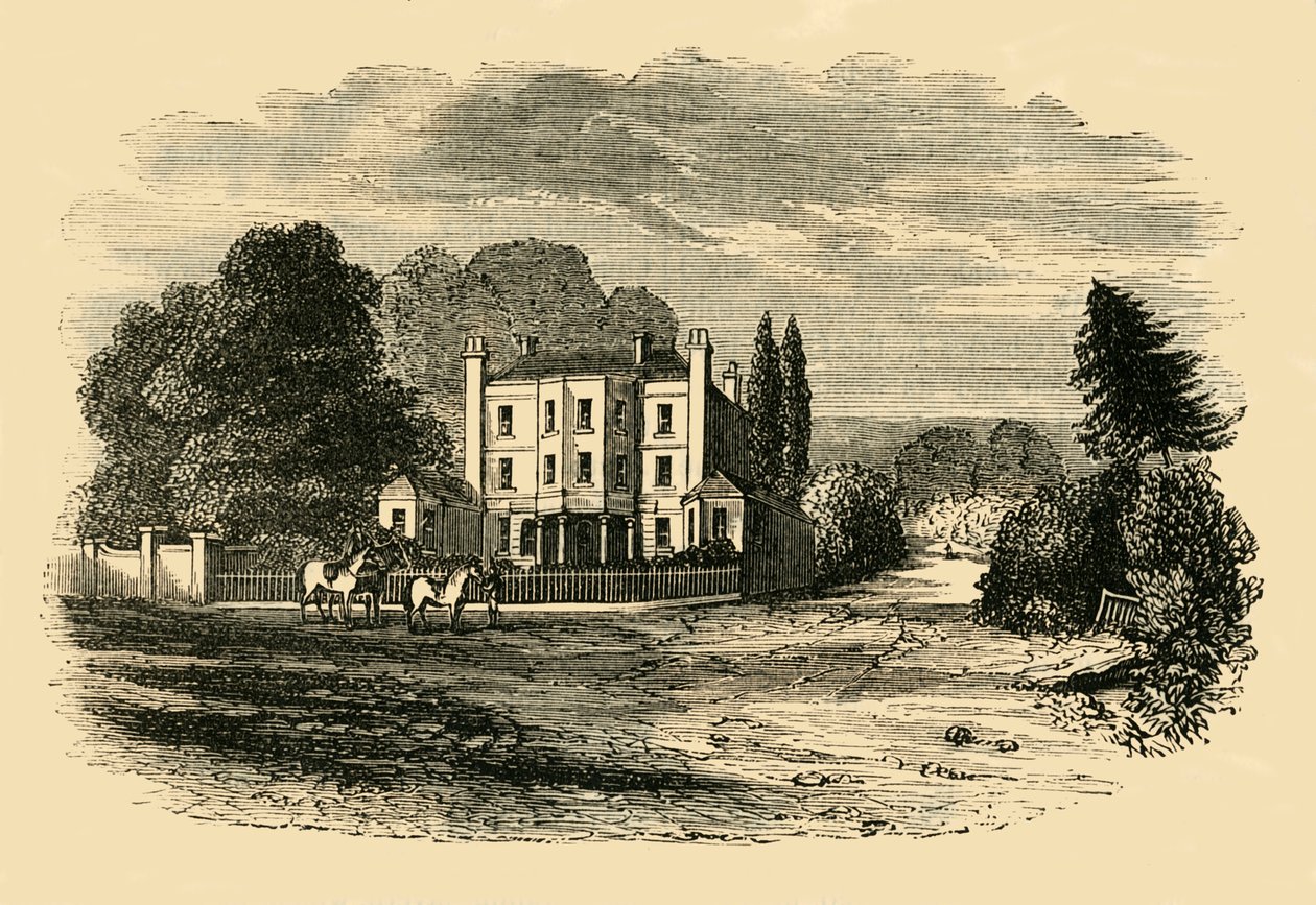 Dr. Glennies Academy, Dulwich Grove, 1820, c1878. av Unbekannt