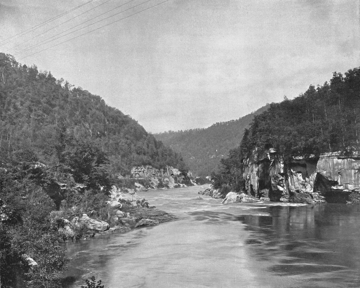 Dragon Gorge, New River, West Virginia, USA, c1900. av Unbekannt