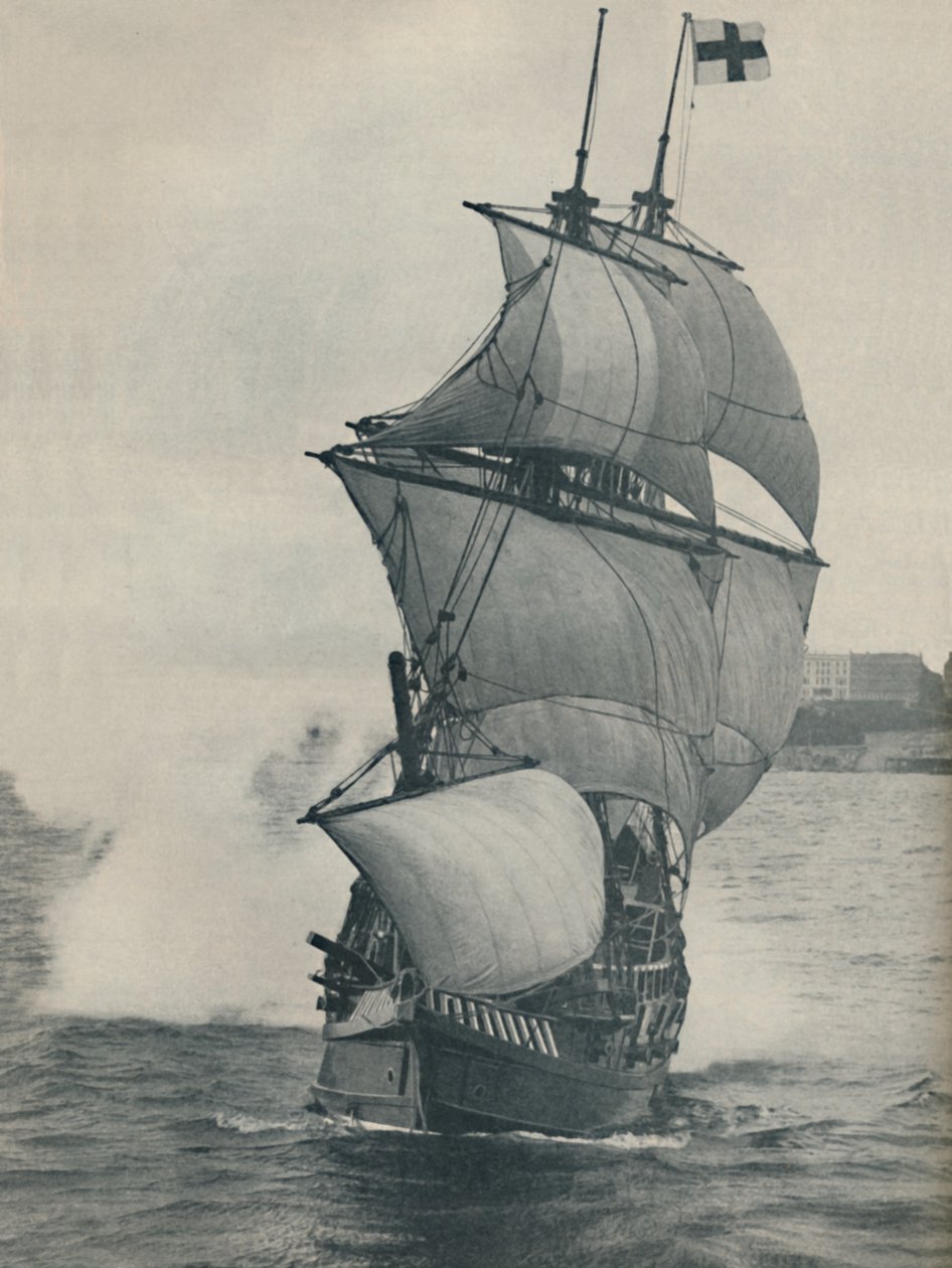 Drakes flaggskepp på sin resa runt jorden, replika, 1937 av Unbekannt
