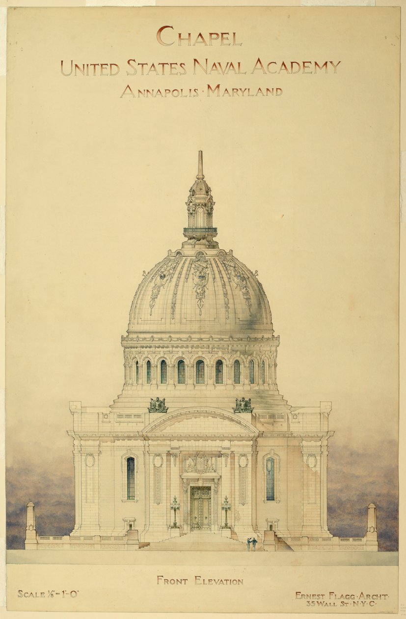 Drawing, Chapel, U.S. Naval Academy av Unbekannt