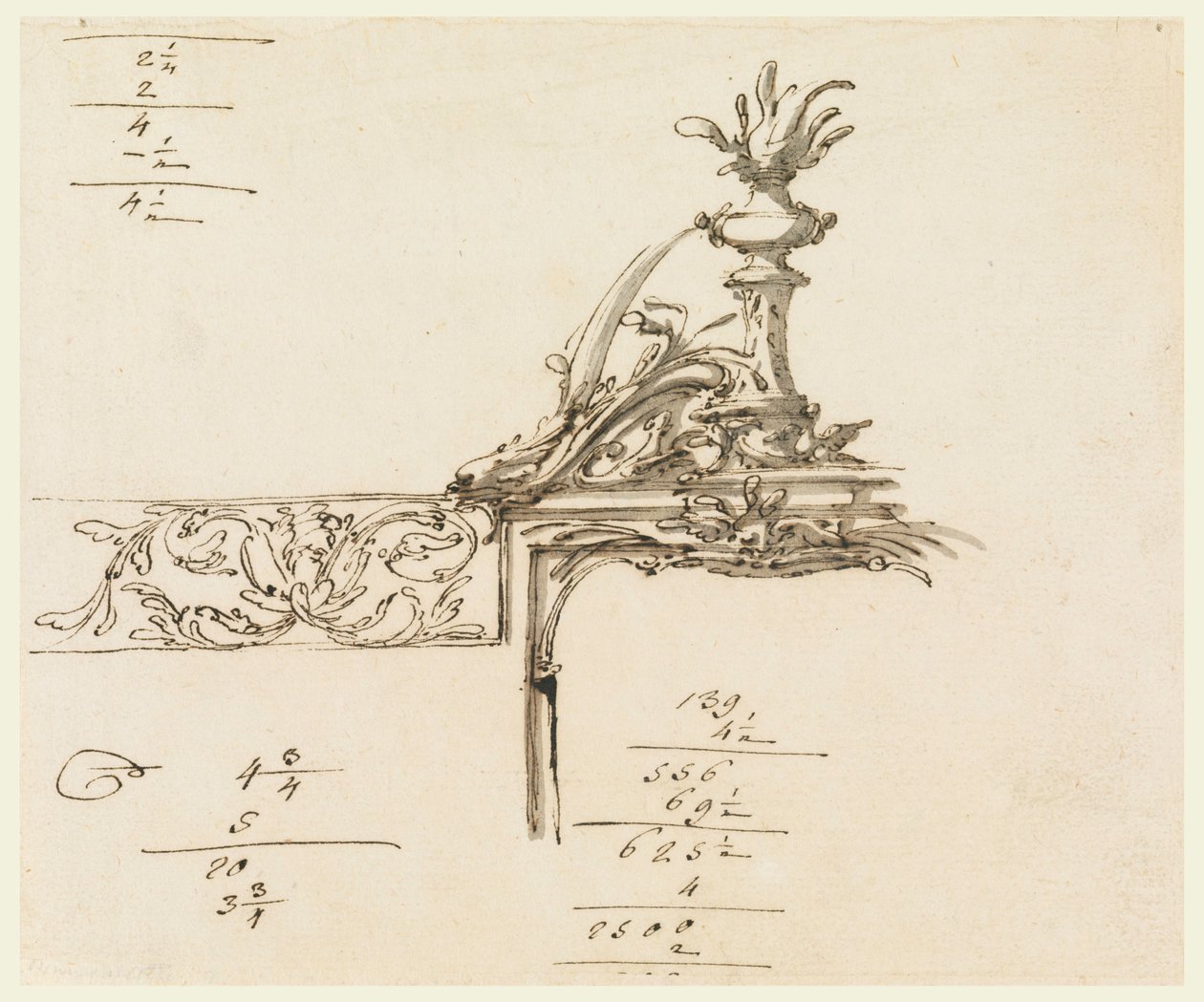 Ritning, monument över Franz I, Empe av Unbekannt