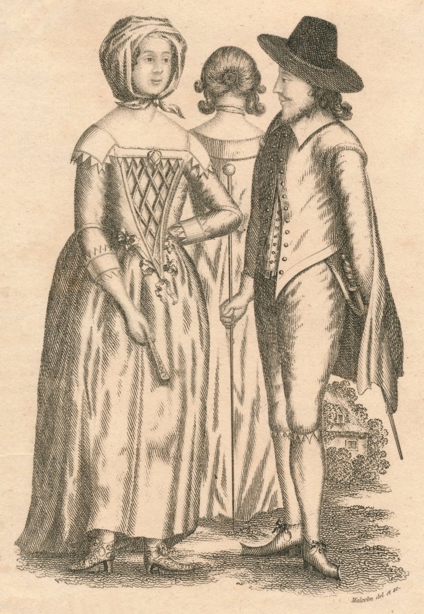Klänning Reign of Charles I, and Interregnum, 1810 av Unbekannt