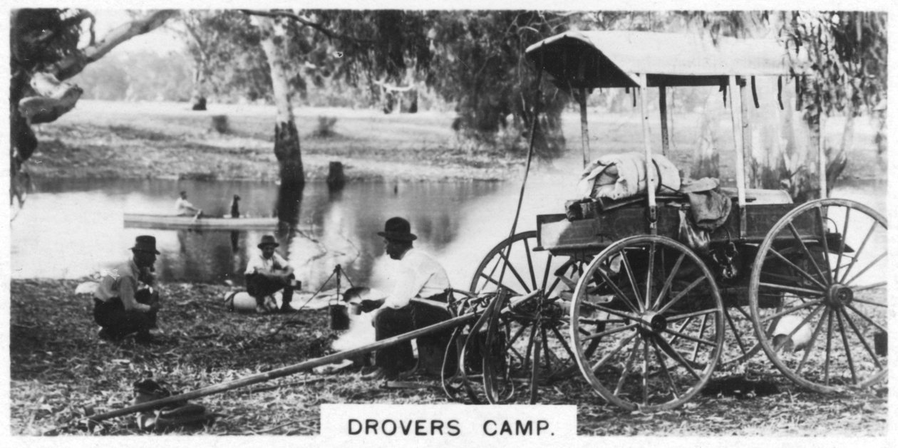 Drovers läger, Australien, 1928 av Unbekannt