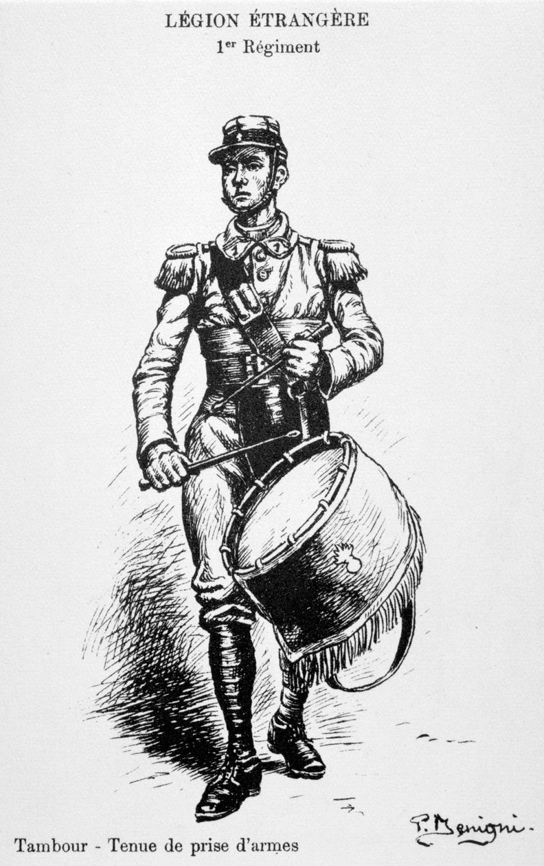 Trummis, 1:a regementet av den franska främlingslegionen, 1900-talet av Unbekannt